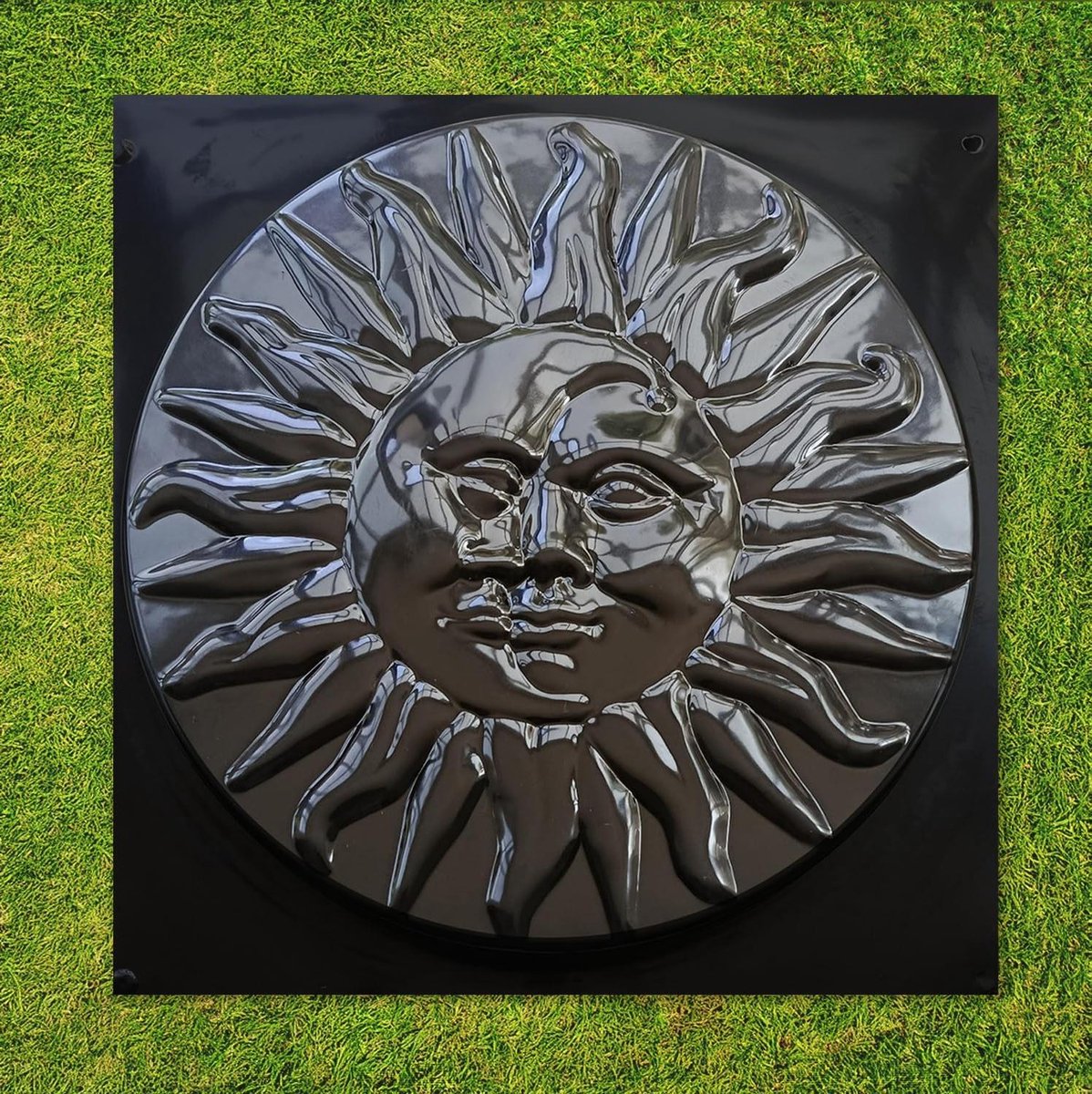 Betonnen Vorm Stapsteen - Tuinpad Mal Gieten - Achtertuinpad Creëren - Herbruikbare Ronde Vorm - 330 x 30 mm - Zwart
