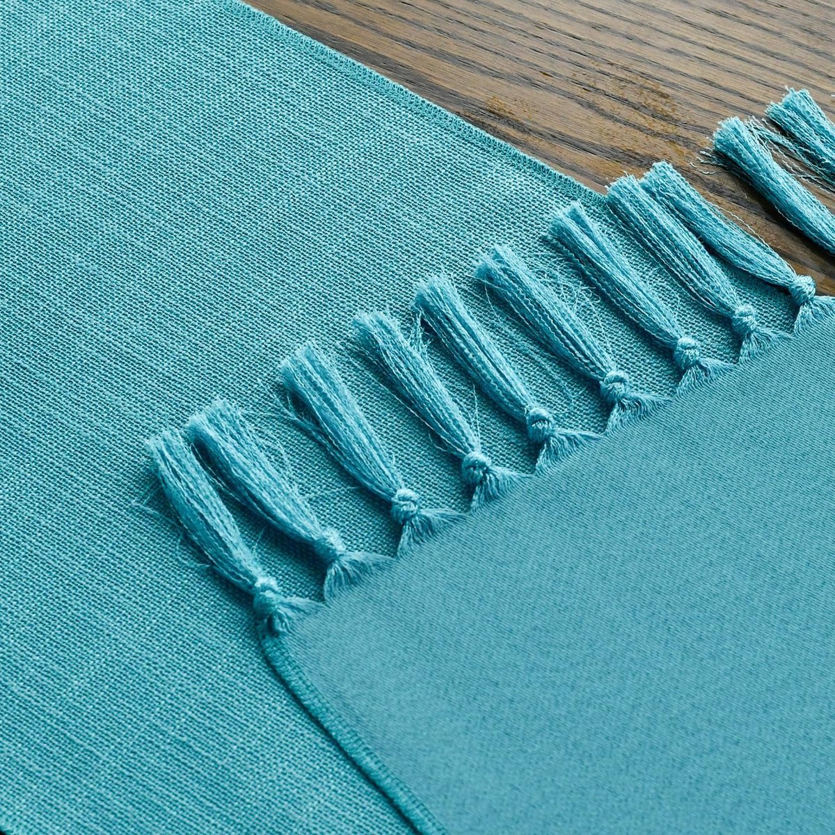 Tafelloper - Tafelkleed Runner - Eettafel Decoratie - Stevig Naaiwerk - 33 x 143 cm - Groenblauw