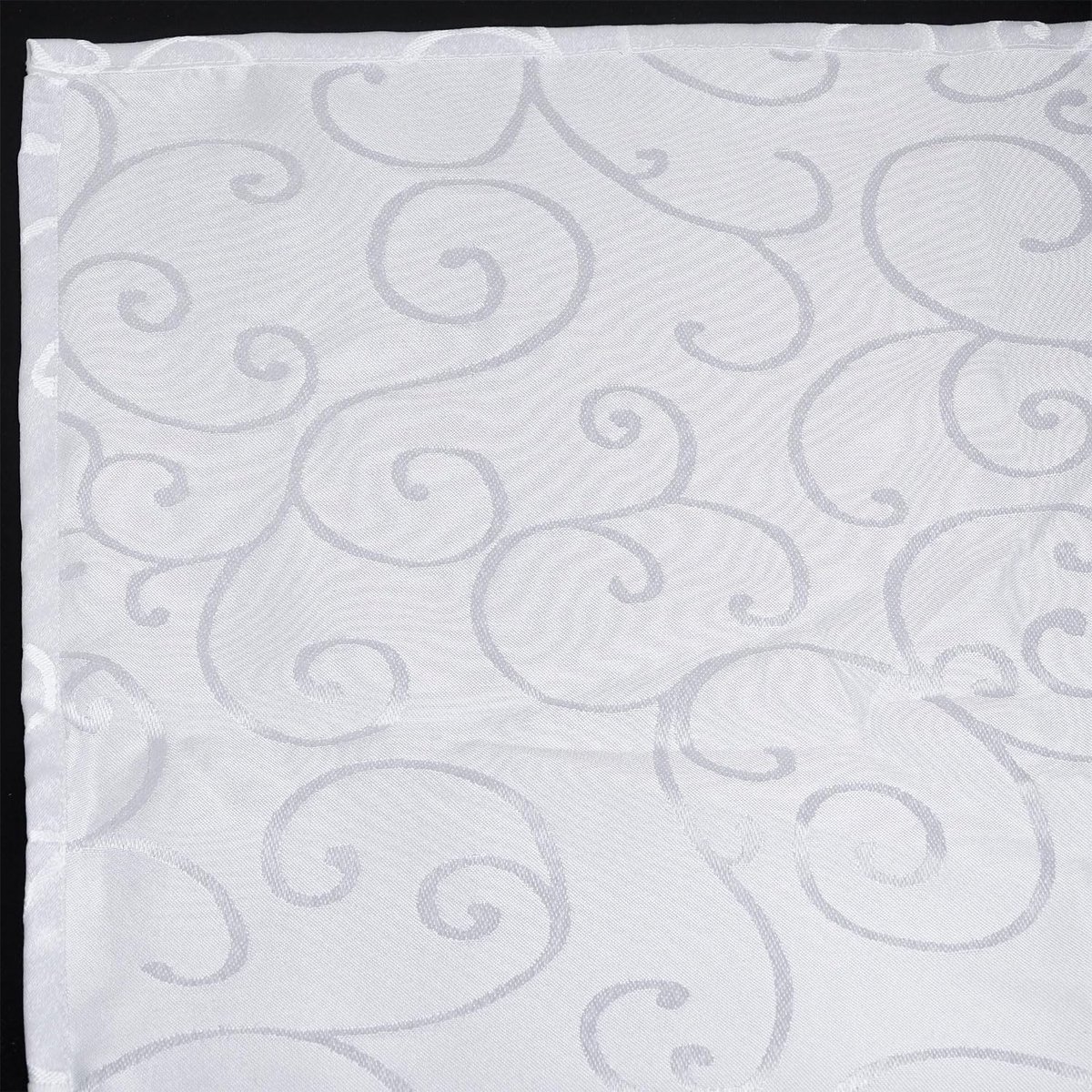 Rond Damast Tafelkleed met Elegant Swirl Patroon voor Diner en Feesten