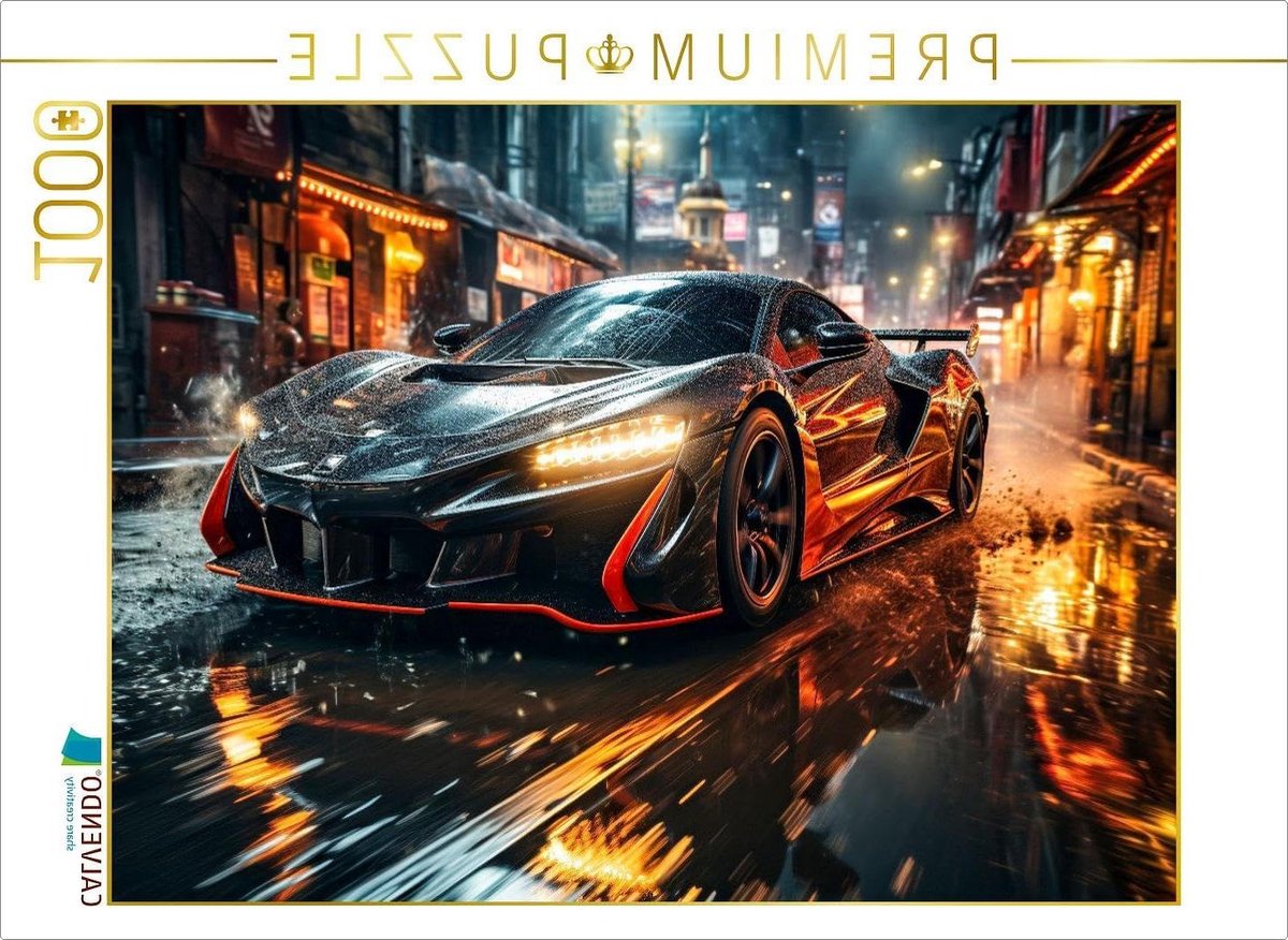 Puzzel Sportwagen - Legpuzzel 1000 stukjes - Ontspannend Tijdverdrijf - Premium Kwaliteit Papier - 64 x 48 cm - Multicolor