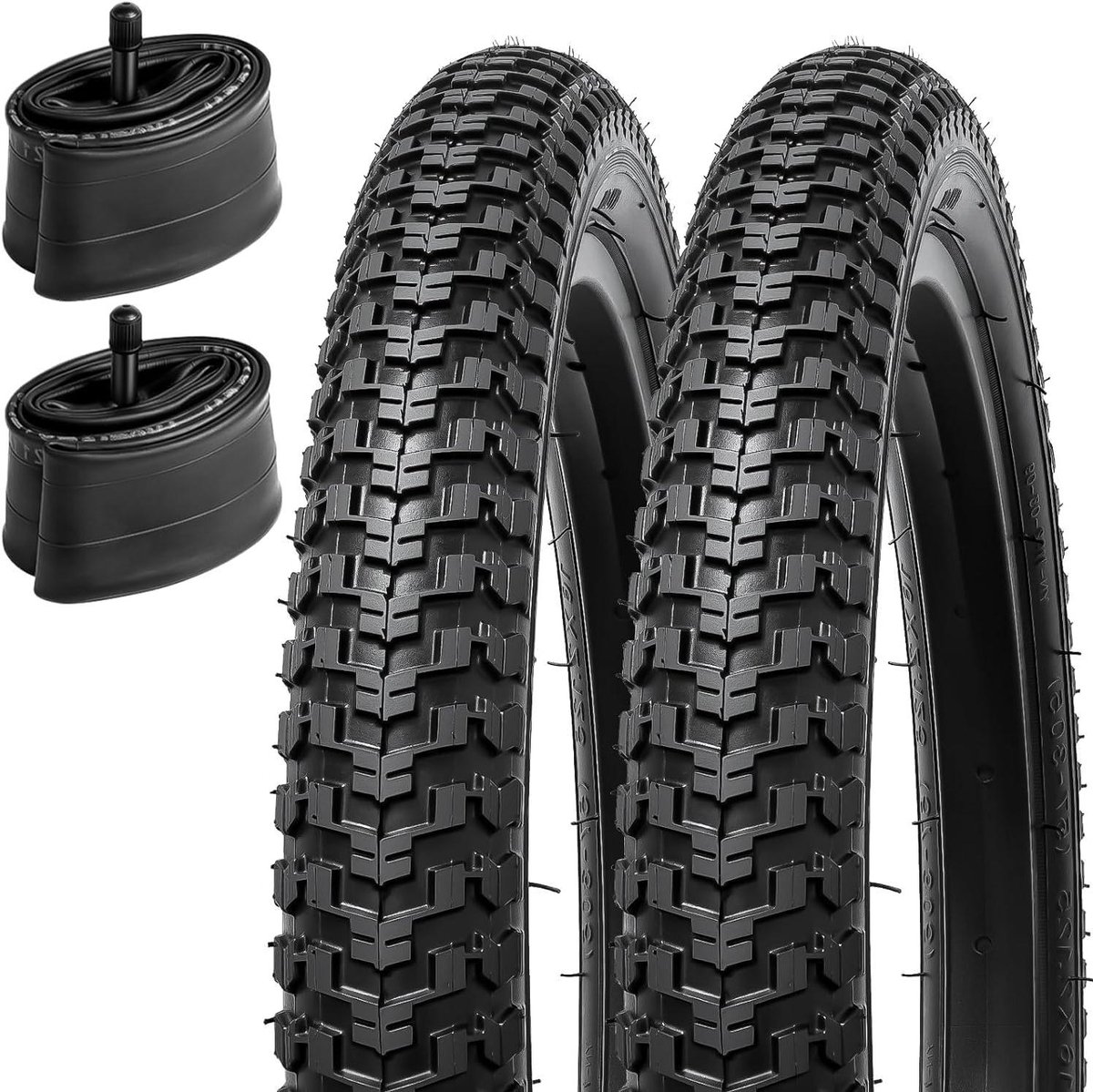 Fietsbanden Binnenbanden - Reserveonderdelen Set - Buiten Fietsen - Opvouwbaar Draagbaar - 14x2.125 inch - Zwart