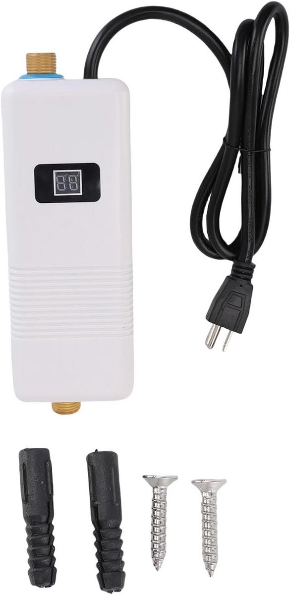 Elektrische Boiler - Warmwaterkraan Direct - Direct Warm Water - Koperen Inlaatuitlaat - 3000 Watt - Zilver