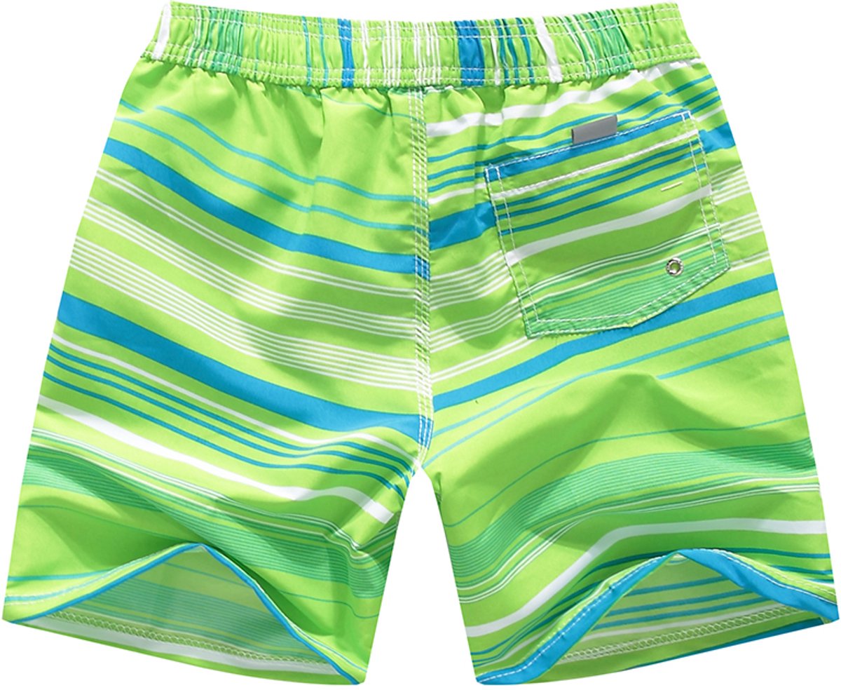 NiSy.nl Zwembroek Jongens | Zwemshort | Strepen Print | Sneldrogend | | Groen — afbeelding 2