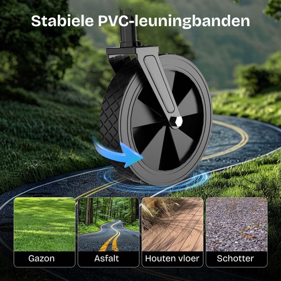 RUX® Bolderkar Opvouwbaar Luchtbanden - Bolderkar Opvouwbaar - Bolderkar Kinderenvervoer - Zwart - 50cm x 102cm x 115cm van Merkloos — afbeelding 4