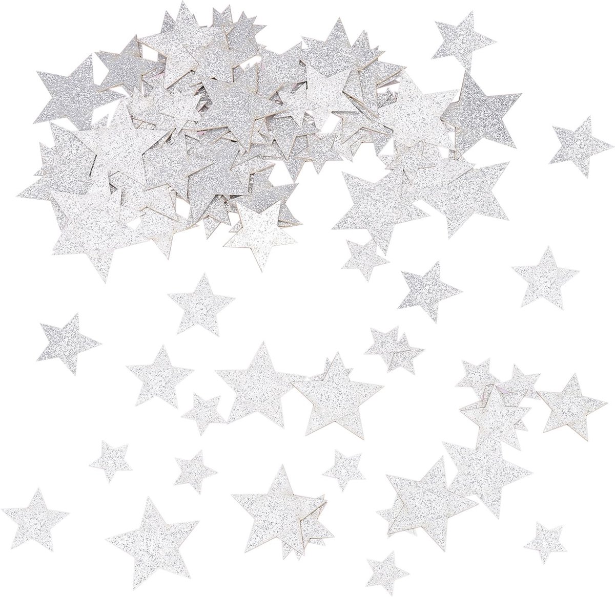 Allecto - Sterrenconfetti - Tafeldecoratie - Zilverkleurig - Kerstmis - Bruiloft - Geschikt voor Feestjes - 100 Stuks