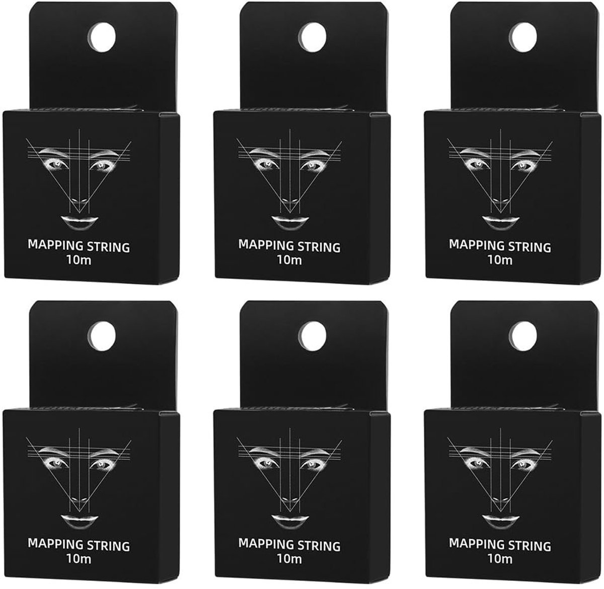 MTTProducts - Eyebrow Mapping String - Tattoo Pigment String - Hypoallergeen en zichtbaar - Zwart - Voor nauwkeurige wenkbrauwmapping - Geschikt voor s...