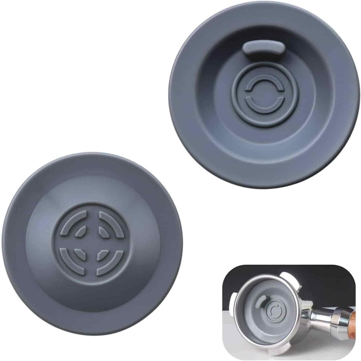 Set van 2 Reinigingsschijven van 54 mm, Reinigingstabletten voor Espresso Machines, Filterdrager Accessoire, Geschikt voor Diverse Merken