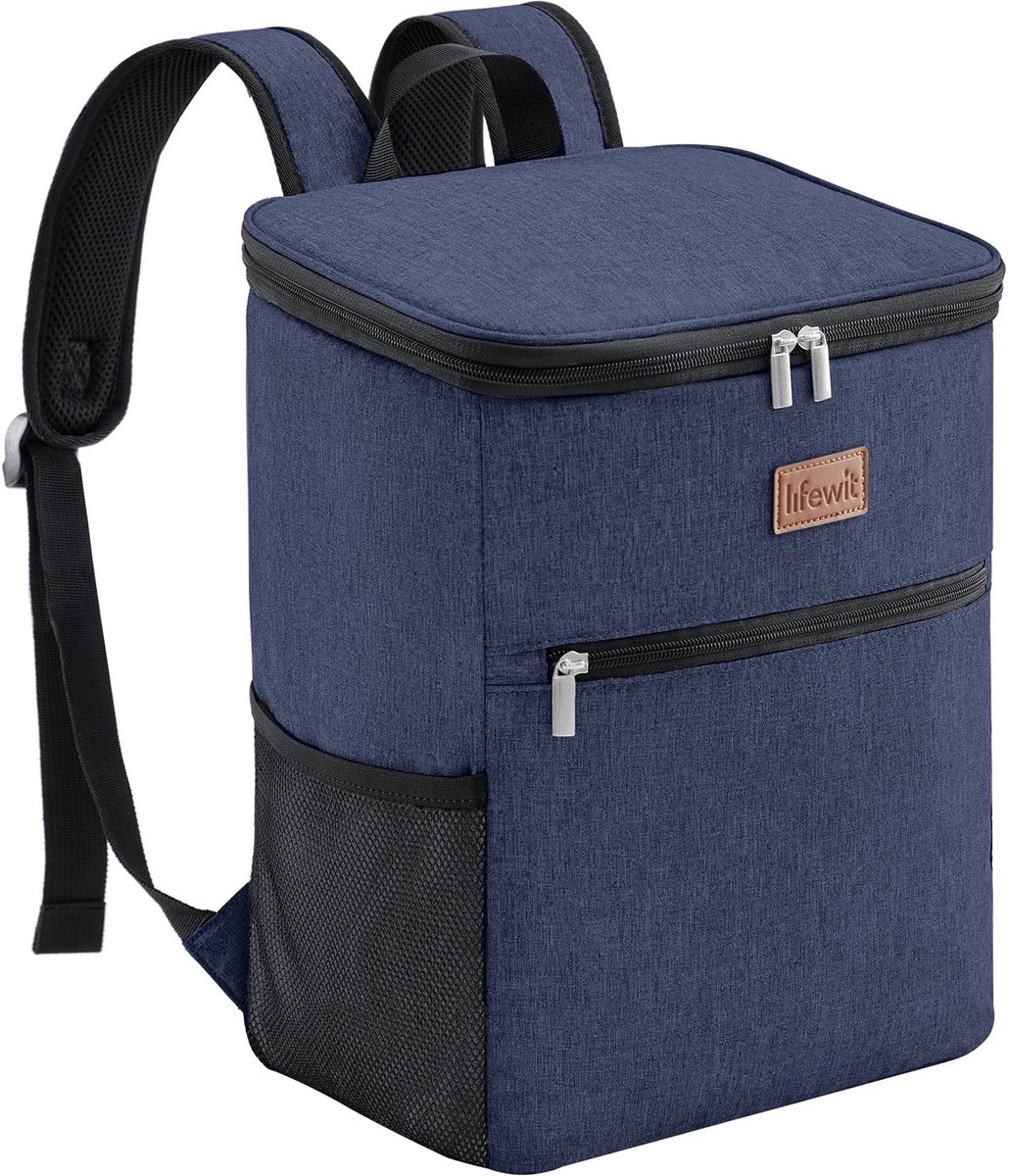 NTHProducts - Soft Cooling Backpack - Grote capaciteit - Perfect voor picnics - Donkerblauw - Isolerende koeltas - Ideaal voor buitenactiviteiten - Ges...