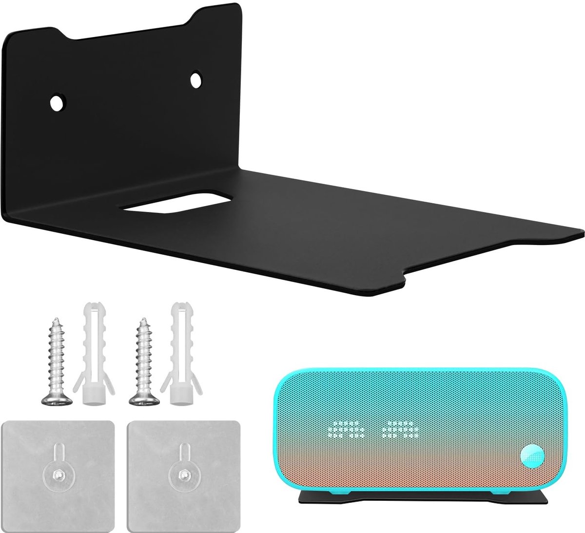 NTHProducts - Monitor Speaker Holder - Geluidsbalk - Stevig en duurzaam - Zwart - Geluidsstandaard - Voor TV en Cinema - Geschikt voor universele appar...
