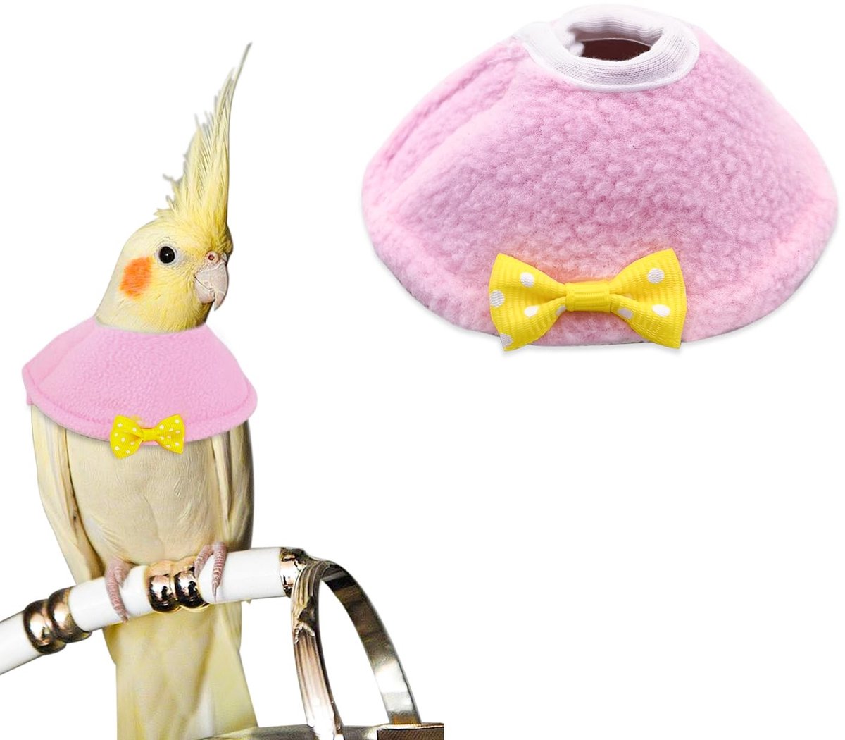 Bird Recovery Collar S - Geel - Beschermende halsband - Versnelt wondgenezing - ShopVlot