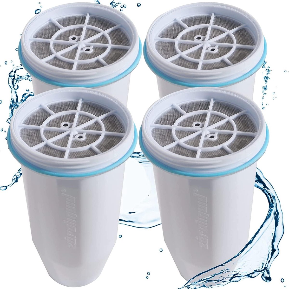 Allecto - Vervangende waterfilter - 6-traps filtratiesysteem - BPA-vrij - Compatibel met ZeroWater - 4 stuks - gecertificeerd