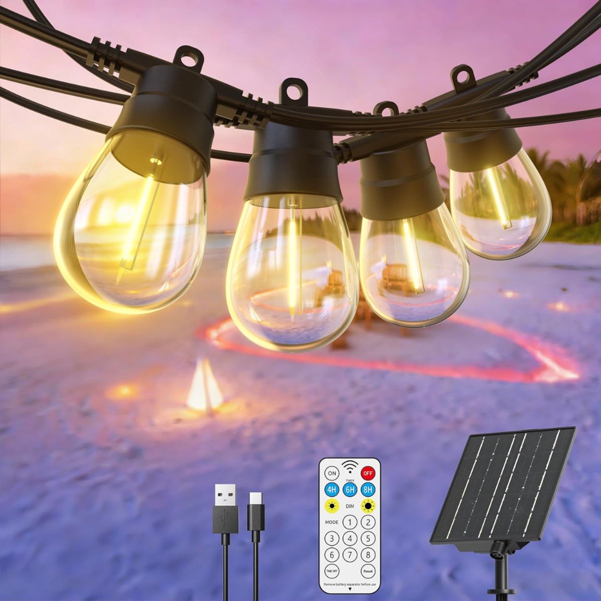CLGP® Tuinverlichting Buiten Lichtsnoeren - Terrasverlichting - Buitenverlichting Sfeer - Transparant