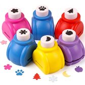 Assorti gekleurde papier pons set 6 delig unisex mini figuur ponsen knutsel pons voor scrapbooking kaarten en papier decoratie compacte handmatige papier knipper