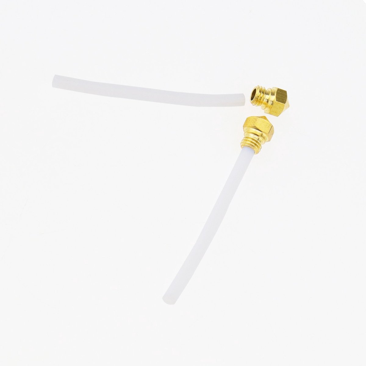 Store_8 - MK10 Brass Extruder Nozzle - 3D Printer Accessoires - Sterk en duurzaam - 0.4mm opening - Tube inbegrepen - Geschikt voor 1.75mm fil...