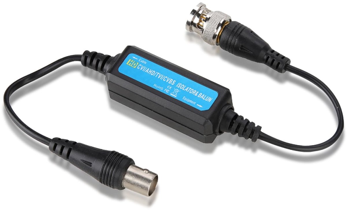 aladdien - HD-TVI/CVI/AHD/CVBS Isolator - Video Balun - Compact en gebruiksvriendelijk - Ondersteunt camera's - plug en socket - Voor buitengebruik