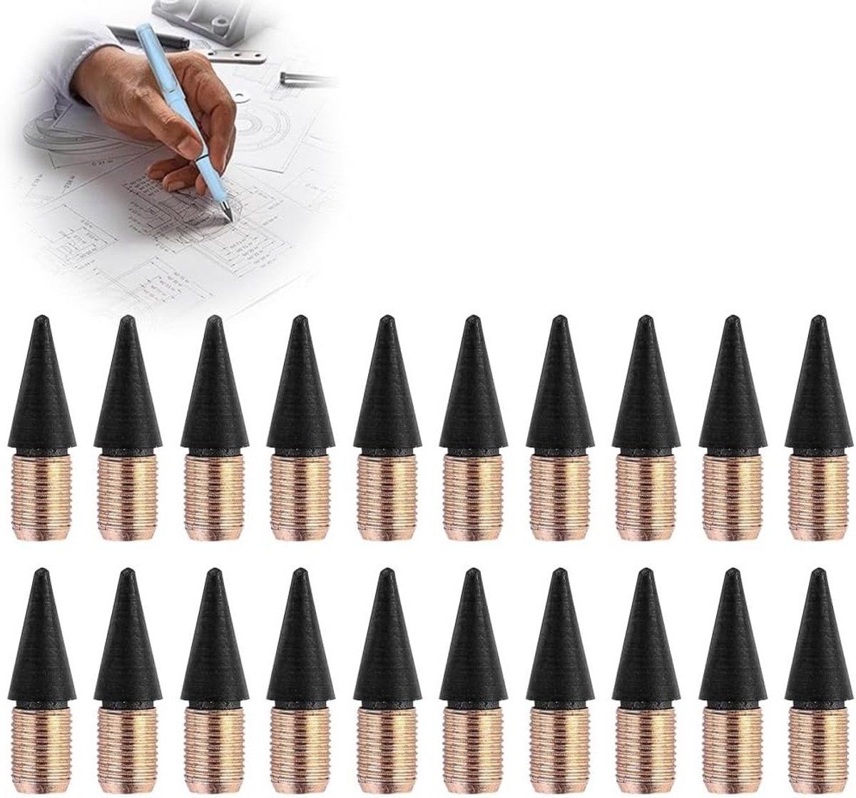 Inkless Potlood met Vervangbare Vul, Oneindig Potlood voor Schrijven en Tekenen, Duurzaam Kantoor- en Schoolmateriaal