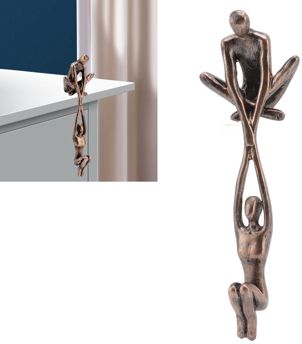 Allecto - Abstracte Kunst - Lover Sculptuur - Romantisch Ornament - Brons - Dansende Man en Vrouw - Perfect voor Thuis en Feestelijkheden