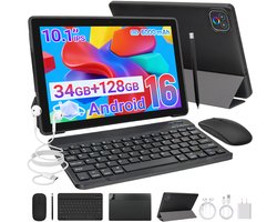 Tablet X6L - 10.1 inch Tablet met toetsenbord en pen- 34GB RAM(6G+28GB) - 128GB - WiFi6 - Zwart