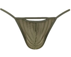 WOH heren microfiber G-string personal allure mesh groen