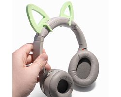 Snap-On Kattenoren Voor Sony WH-1000XM4 Hoofdtelefoon - Afneembare Cat Ears Accessoire - Cosplay Gaming Headset Decoratie - Verstelbaar Design - Lichtgewicht Comfort Fit - Past Perfect Op Headband - Mintgroen