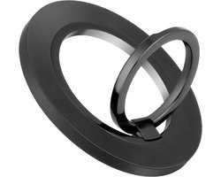 Magnetic Ring Holder - Magnet Phone Grip - 360 Graad Smartphone Ringhouder - Verwijderbare Telefoon Ring Stand voor iPhone 16/15/14/13/12 Pro, Pro Max, Andere Telefoons, Zwart