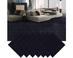 30 stuks zelfklevende tapijttegels 30x30 cm - Zwarte vloertegels voor binnen, geluidsdempend, eenvoudig te leggen en schoon te maken