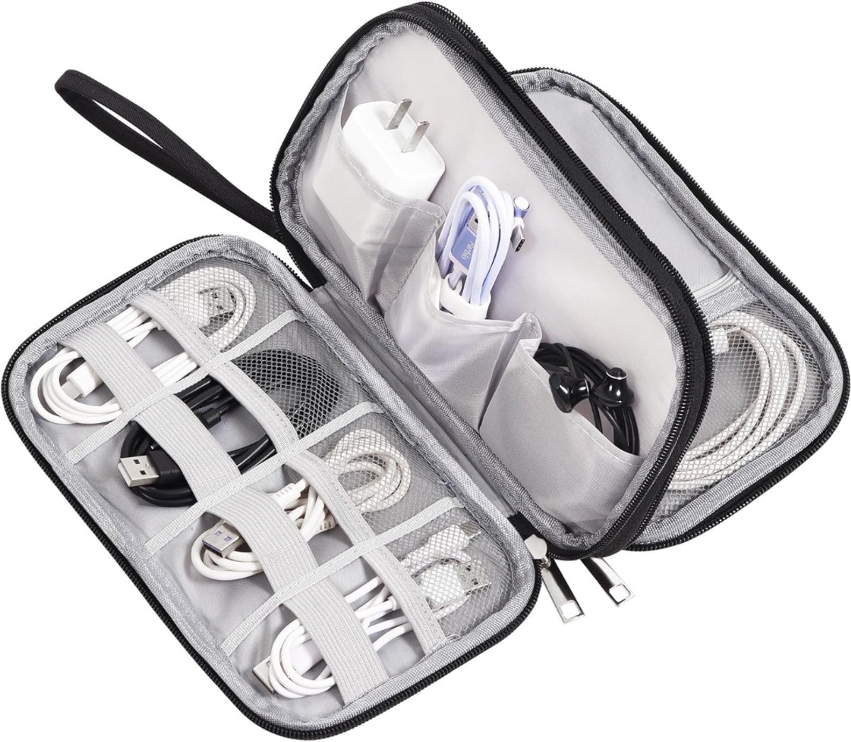REN® Kabel Organiser Tas - Organizer Tas - Zwart- 21cm x 13cm x 6cm
