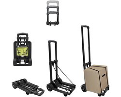 Pack and Move - Inklapbare steekwagen - 50Kg - Verhuizing en Transport - Licht Compact - Kleine steekwagen - Telescopische steel - Spanband