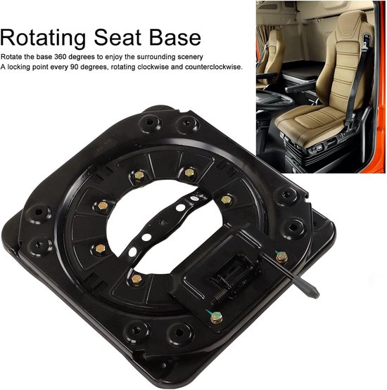 Swivel Car Seat Base - 360 Degree Rotatable - Heavy Duty Seat Conversion Base - Steel Plate for RV Boat Bus - 130kg Capacity — afbeelding 2