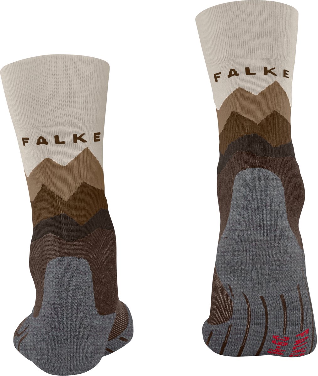 FALKE TK2 anti-blaar dik wol functioneel materiaal wandelsokken heren Bruin