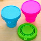 Opvouwbare siliconen reisbeker 200ml - set van 2 stuks - ultradun, met Opvouwbare siliconen reisbeker 200ml - set van 2 stuks - ultradun, met