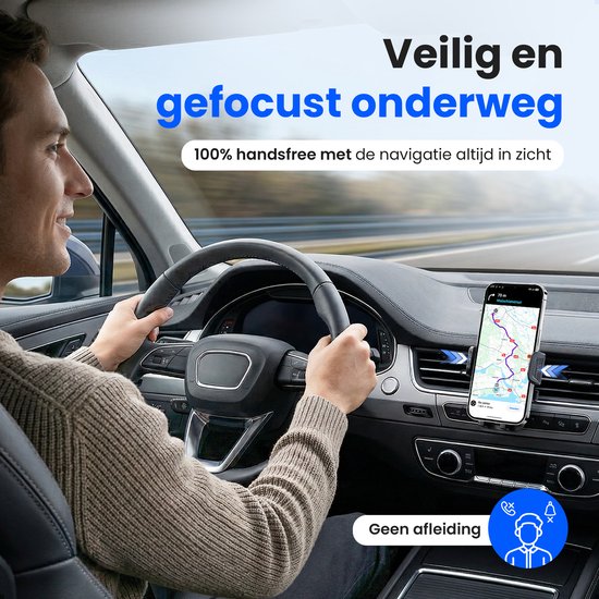 Siltcon® Telefoonhouder Auto Ventilatie - Telefoonhouders Auto - GSM Houder Auto - Auto Accessories - Verstelbaar en 360° Draaibaar - Universeel voor alle Telefoons