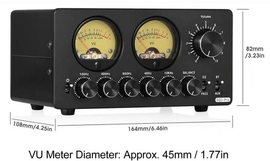 aladdien - 5 Band Equalizer - Vintage VU Meter - Voor Home Stereo - En Computer Speakers - Geluidsverbetering - Muziekervaring - Geschikt voor Thuis... van Merkloos — afbeelding 4