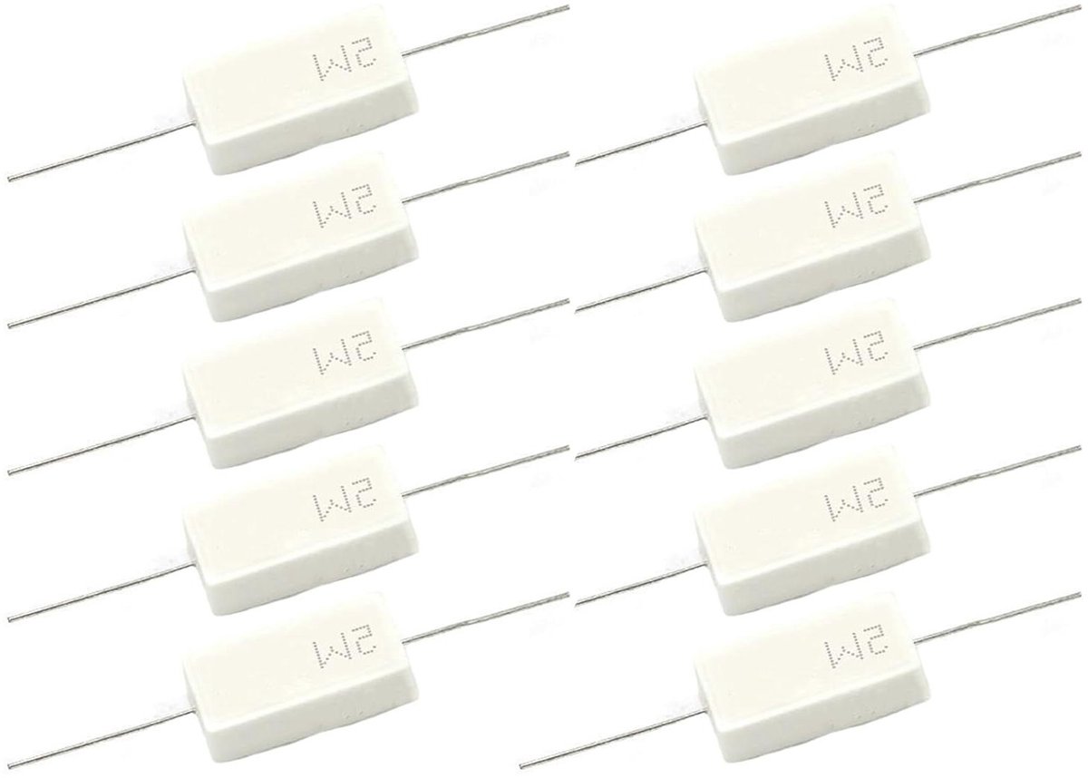 Keramische Weerstanden - Draadgewonden Componenten - Elektronische Schakelingen - Hoge Belastingsstromen - 5W 40 Stuks - Wit