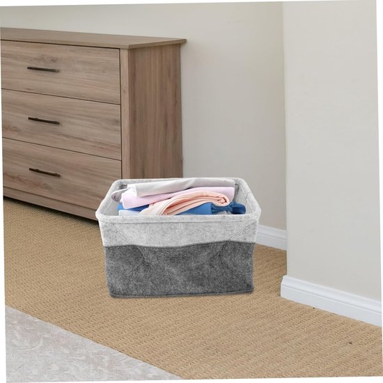 Vouwbare Wasmand - Opbergmand Vilt - Kleding Opbergen - Grote Capaciteit - 30x23cm - Diverse Kleuren — afbeelding 4