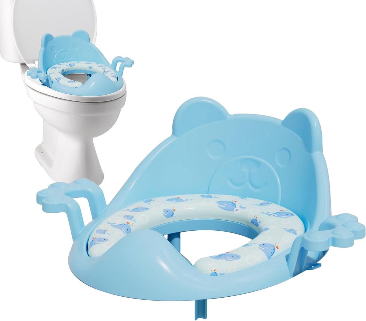 Toiletverkleiner Kinderen - Potty training - Zindelijk Maken - Met Handvatten - 36 x 35 x 13 cm - Blauw