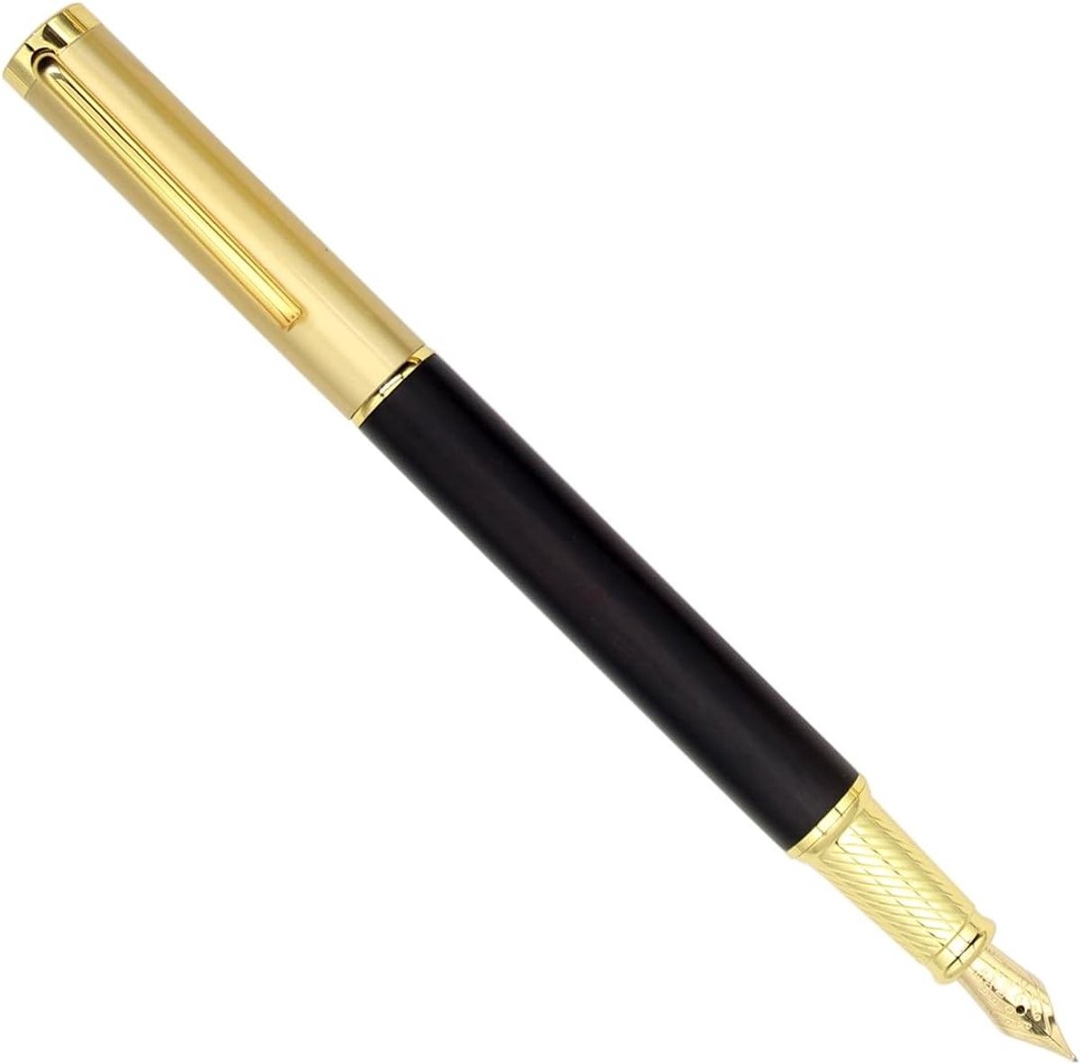 Elegante houten vulpen van sandelhout met fijne nib van 0.5mm, ideaal voor schrijven en cadeau's