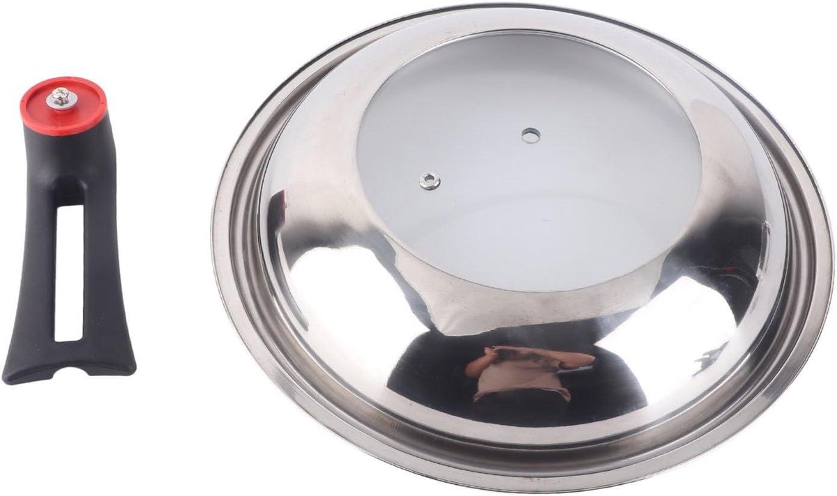 Roestvrijstalen Deksel - Pan Deksel - Koken - Gedeeltelijk Zichtontwerp - 30 cm - Zilver