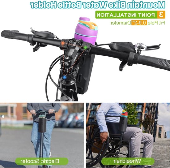 Drankhouder voor fiets zonder schroeven - 12-40oz flessenhouder - Bidonhouder voor fiets - Waterfleshouder fiets - Accessoires — afbeelding 2