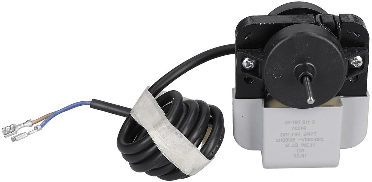 Ventilatormotor - Koelmotor Onderdeel - Motor Koeling - 240 Volt - 8.2 cm - Zwart