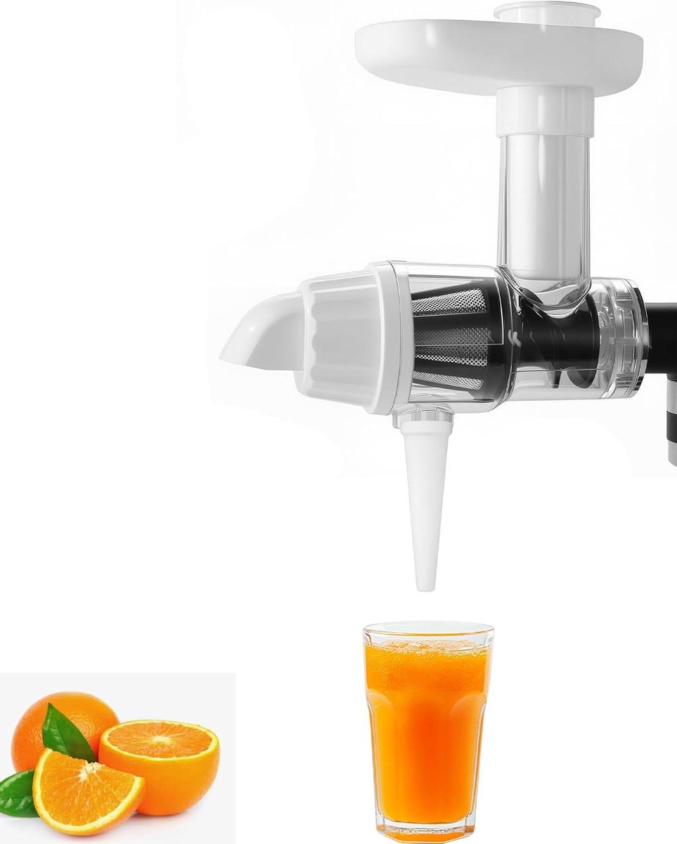 Sapcentrifuge Opzetstuk Keukenmachine Accessoire Verse Sappen Maken Efficiënte Sapwinning 26x18x10 cm Wit