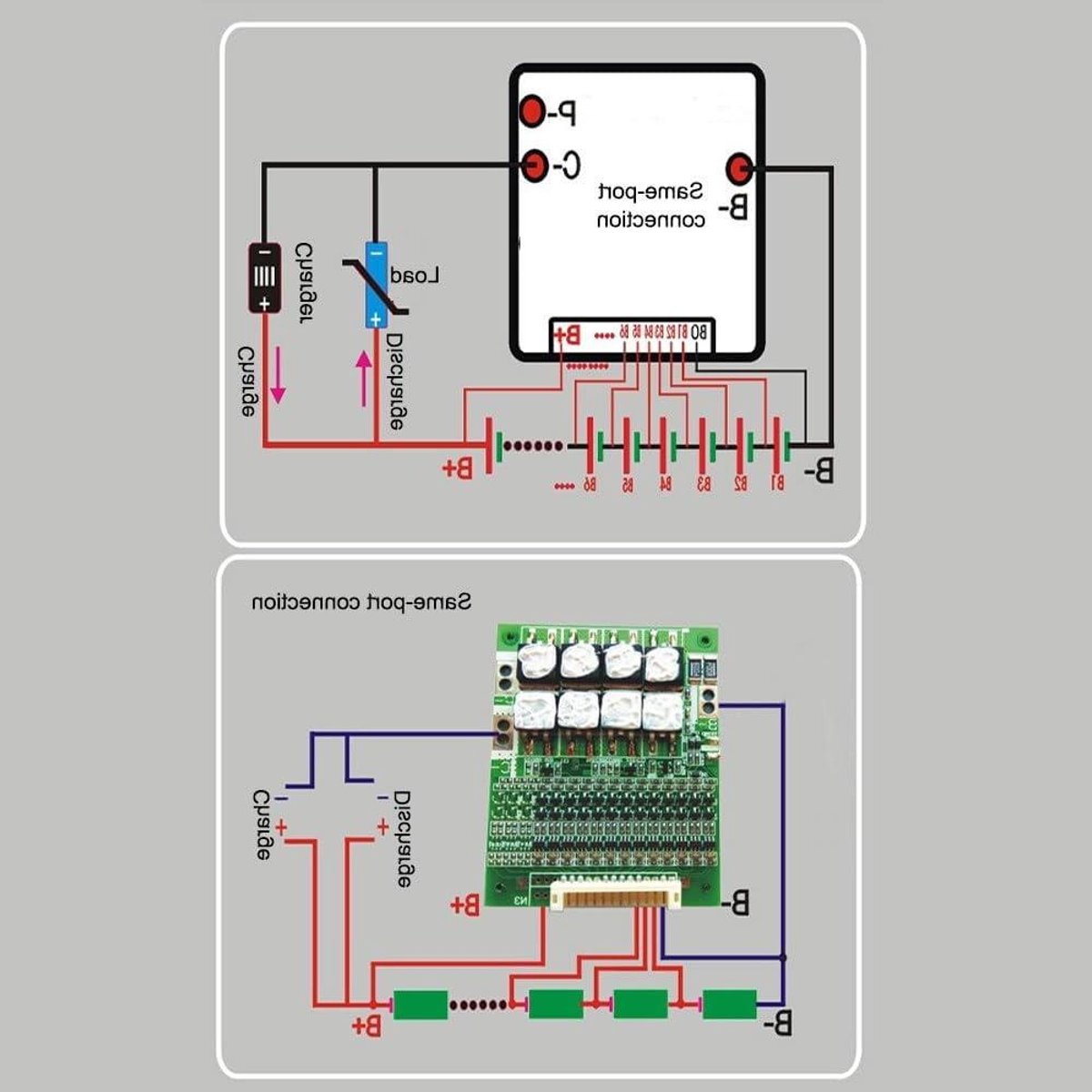 Batterij Beschermingsbord - Lithium BMS - Energie Management - 50A Werkstroom - 13S 48V - Groen