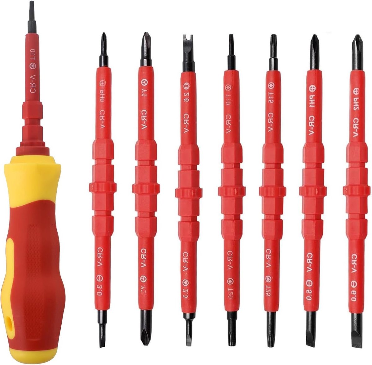Geïsoleerde Schroevendraaierset 7-in-1 voor Elektriciens en Reparatie