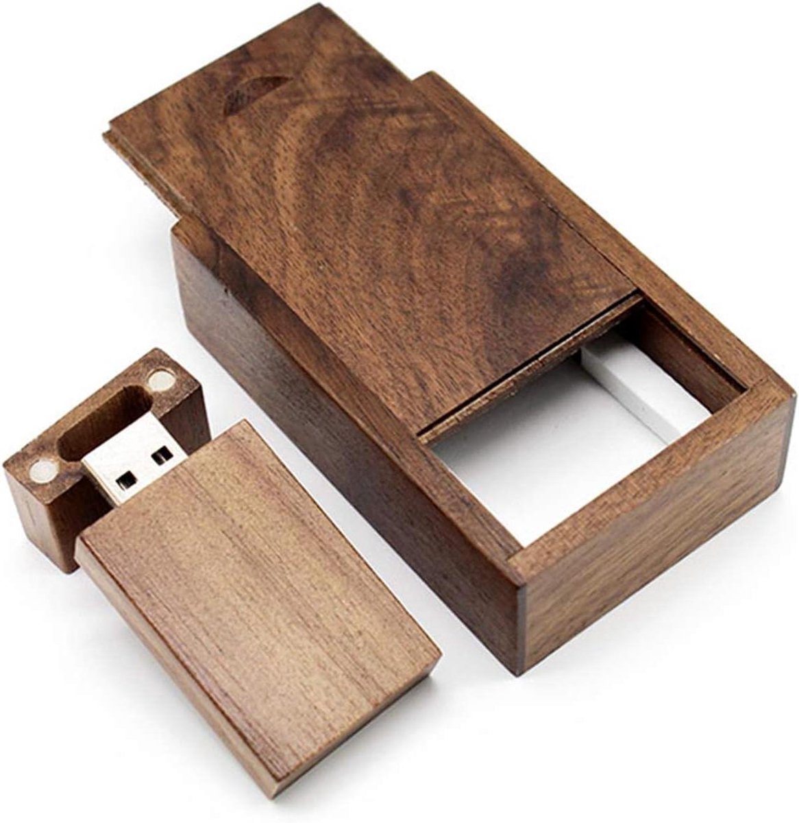 Houten USB Stick - Geheugenstick Opslag - Bestanden Overzetten - Natuurlijk Materiaal - 8 GB - Walnoot