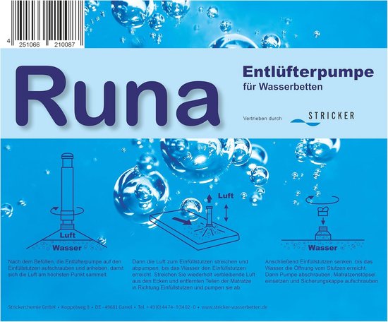 Waterbed pomp - Ontluchtingspomp - Waterbed onderhoud - Past op elke vulstuk - 1 stuk - Blauw van Merkloos — afbeelding 2