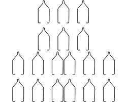 Reptielenlamp Clips - Bevestigingsklemmen - Terrarium Verlichting - Hittebestendig Metaal - 18 Stuks - Zwart