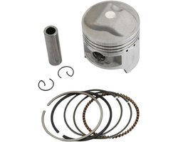 Motor Zuiger Set - Zuiger Ringen Kit - Motor Onderhoud - Hoge Compressie - 57 mm Diameter - Zilverkleurig