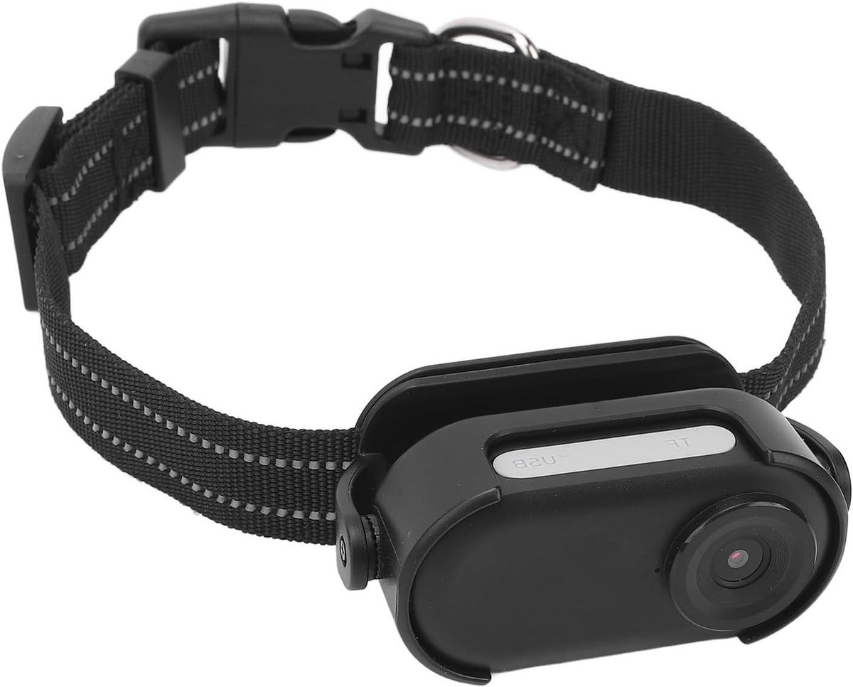 Huisdier Camera - Draagbare Opname - Huisdier Volgen - HD 1080P Video - 350mAh Batterij - Zwart