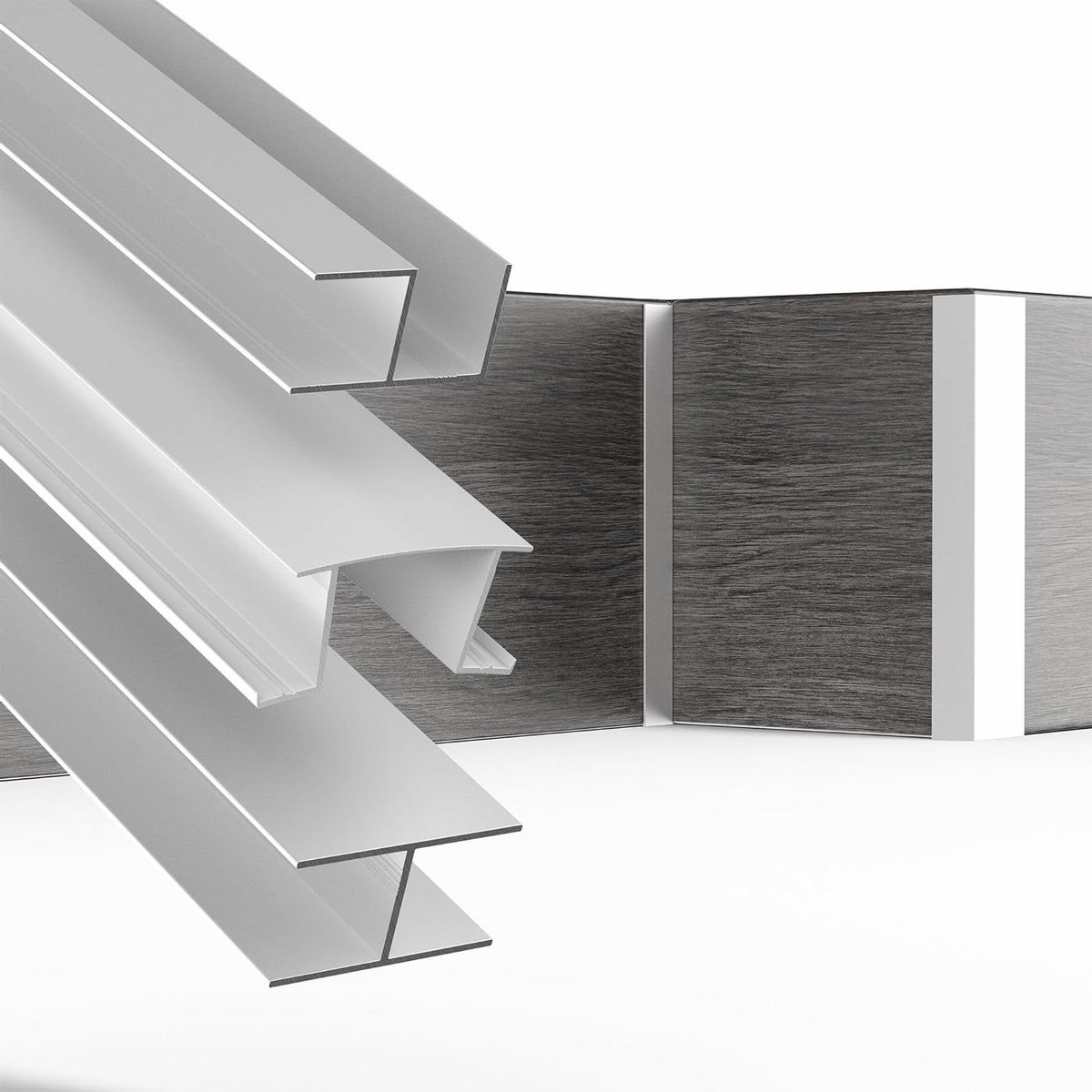 Plint Connector - Ondersteuning Paneel - Keuken Afwerking - Flexibel Hoekstuk - 19 mm - Zilver