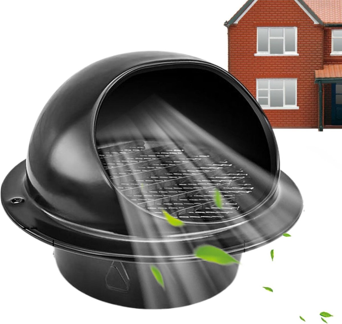 Ventilatieroosters - Overstek Ventilatie - Luchtcirculatie Verbeteren - Ingebouwd Vliegengaas - 100/150mm - Zilverkleurig